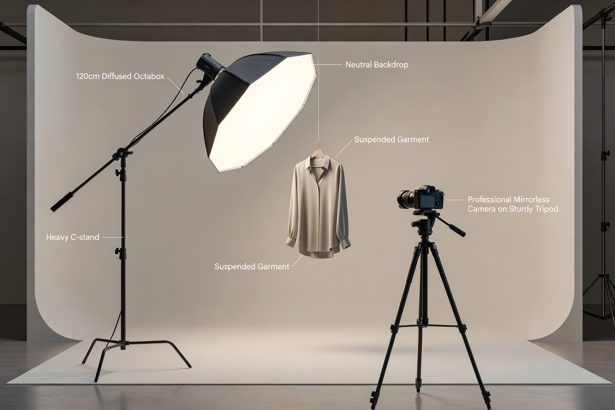clothing product photography setup for ecommerce